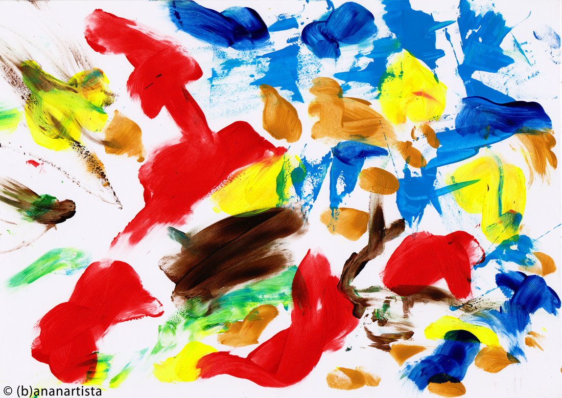 THE JOY OF BEING ALIVE abstract painting by (b)ananartista sbuff © 2016 all rights reserved