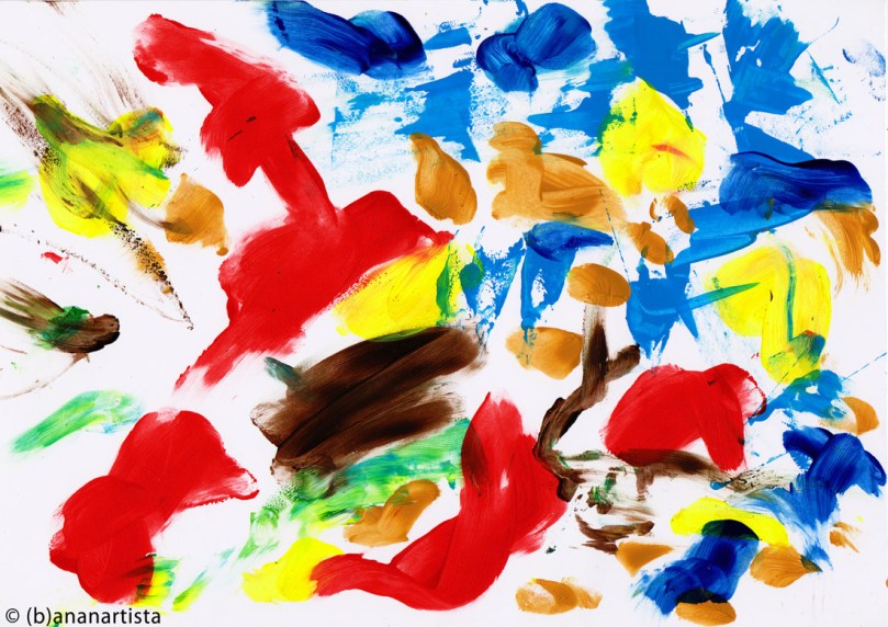 THE JOY OF BEING ALIVE abstract painting by (b)ananartista sbuff © 2016 all rights reserved