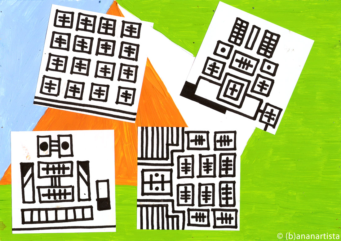 THE OCCULTATION OF THE PYRAMID mixed media collage by (b)ananartista SBUFF