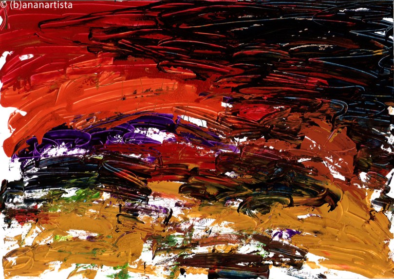 EMOTIONAL TEMPEST abstract painting by (b)ananartista sbuff © 2016 all rights reserved