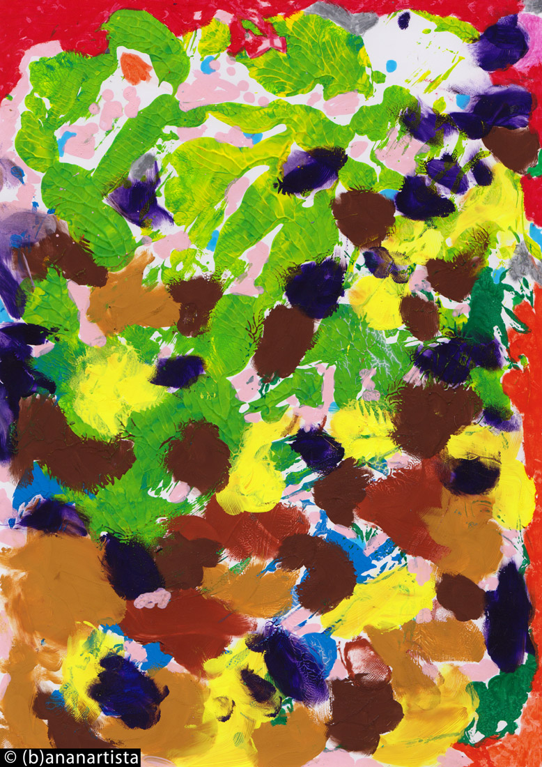 WATER LILIES abstract painting by (b)ananartista sbuff © 2016 all rights reserved