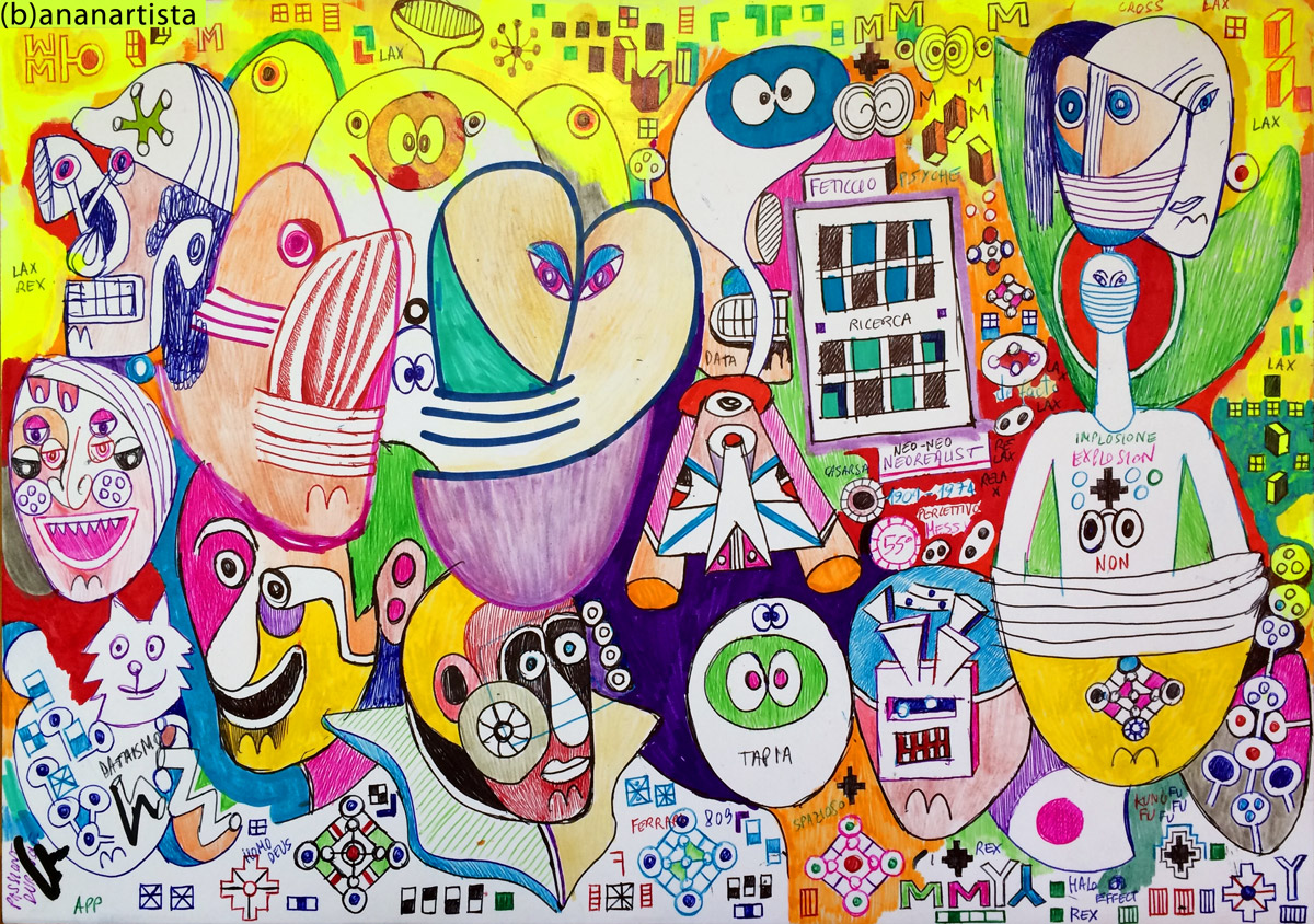 HALO EFFECT EXPLOSION abstract landscape art painting by (b)ananartista SBUFF