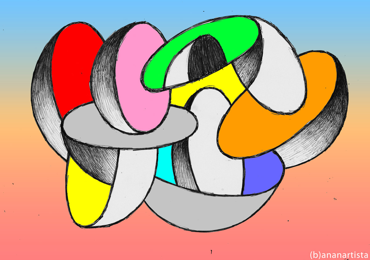 DEEP TRANQUILITY abstract landscape art painting by (b)ananartista SBUFF