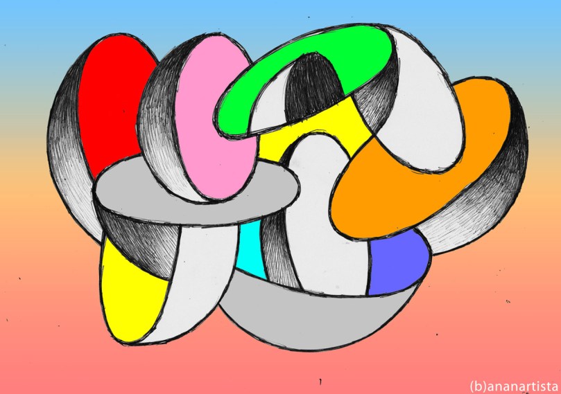 DEEP TRANQUILITY abstract landscape art painting by (b)ananartista SBUFF