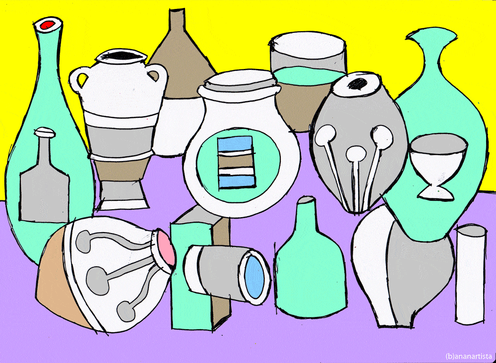 natura morta lampeggiante - opera di (b)ananartista sbuff