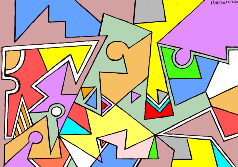 entangled intersections: abstract art by (b)ananartista sbuff