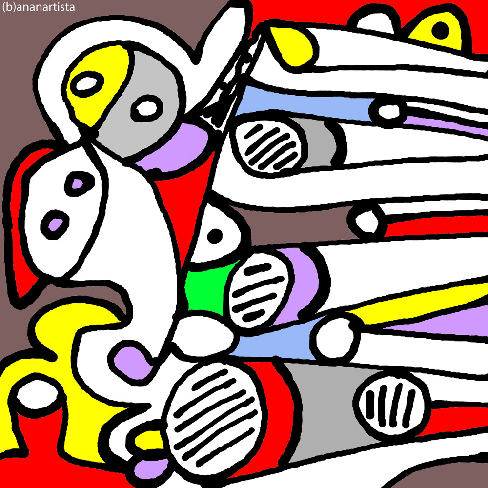 la giusta combinazione: outsider abstract digital art by (b)ananartista sbuff