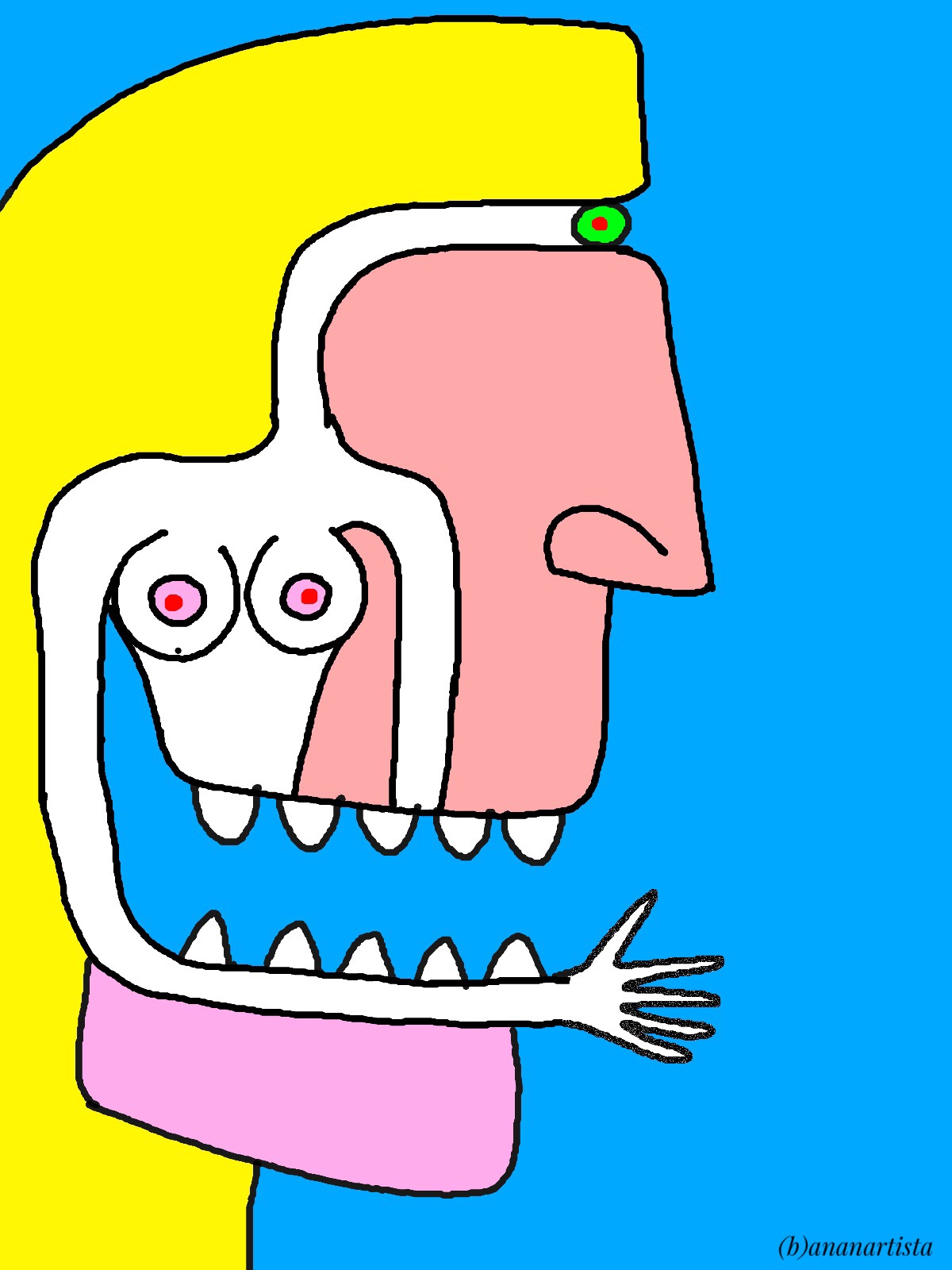 Nudo Malefico: dipinto digitale di (b)ananartista sbuff