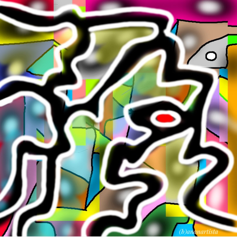 onnipotenza del possibile: dipinto digitale di (b)ananartista sbuff