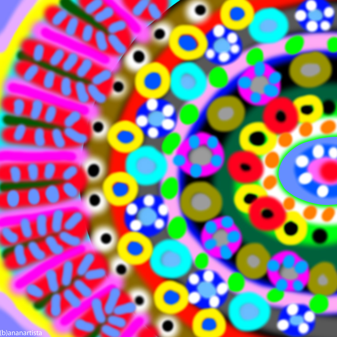 psychedelic ectoderm: abstract outsider fractal painting by (b)ananartista sbuff