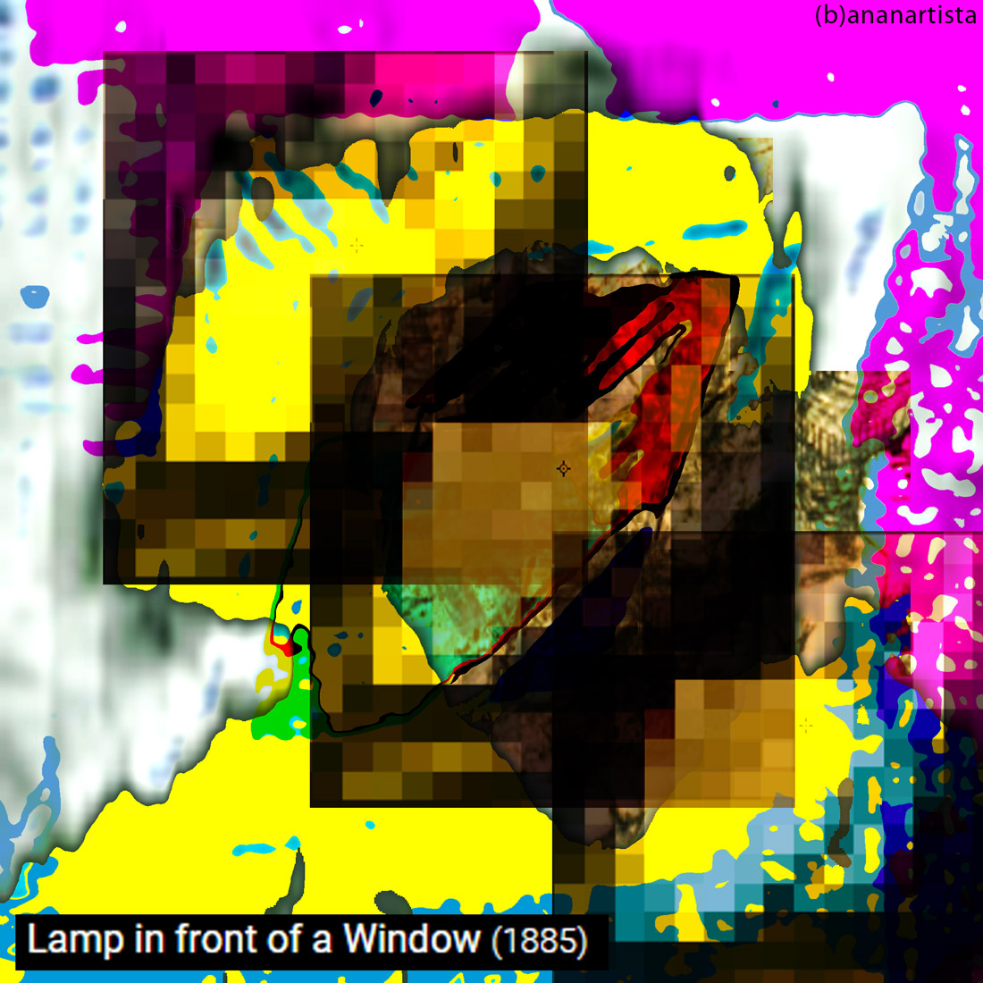lamp in front of a window: digital painting by (b)ananartista sbuff