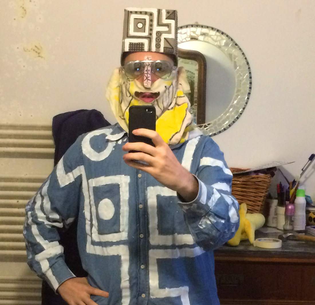 selfie allo specchio con poesia di (b)ananartista sbuff