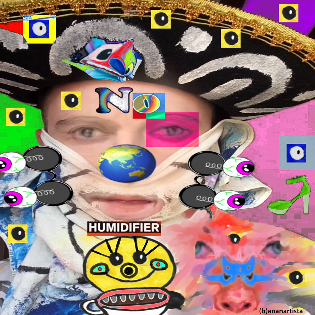 io sono io, forse: digital self portrait collage by (b)ananartista sbuff