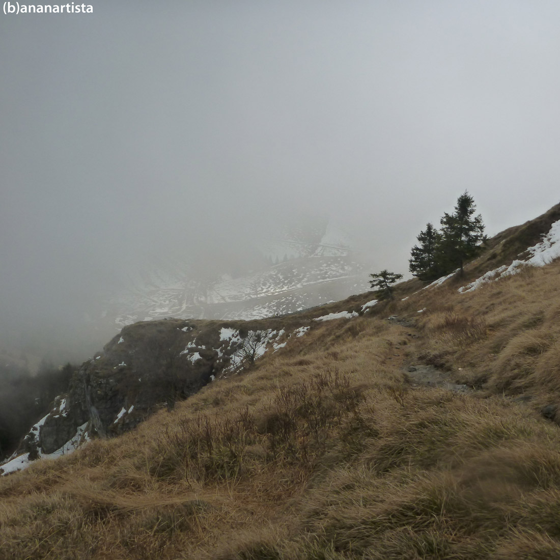 paesaggio alpino con nebbia: fotografia di (b)ananartista sbuff