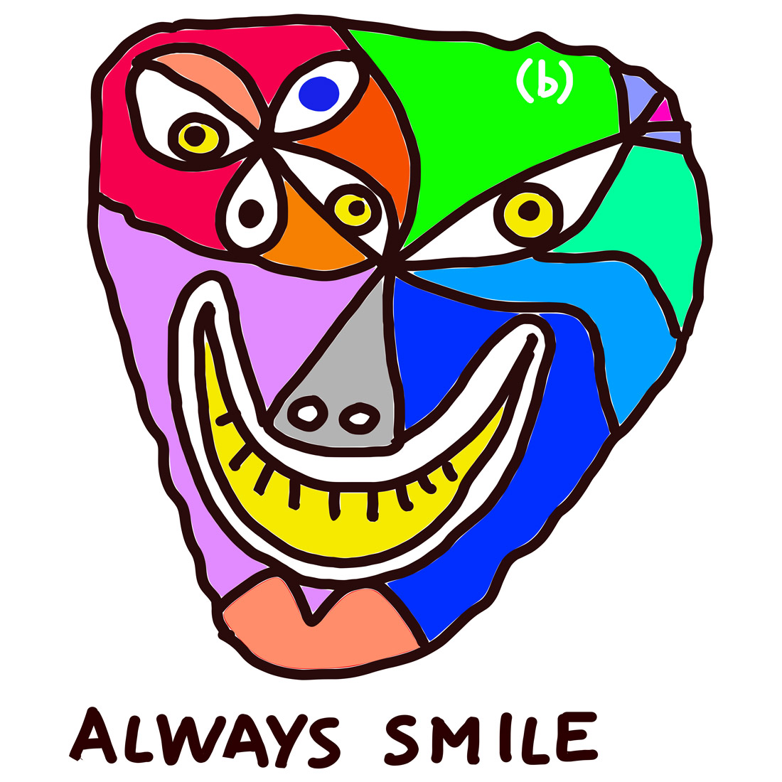 always smile: drawing by (b)ananartista sbuff