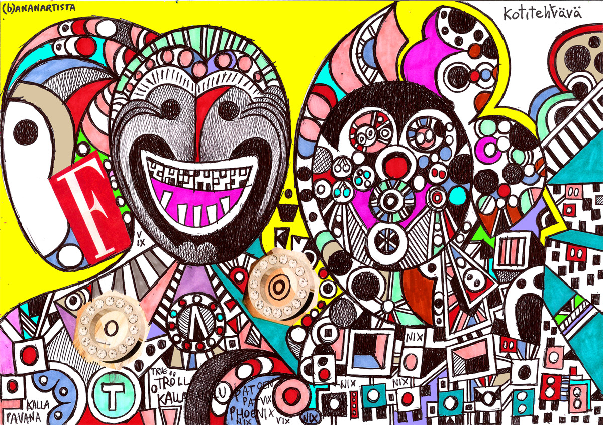 invasions of trolls: drawing by (b)ananartista sbuff