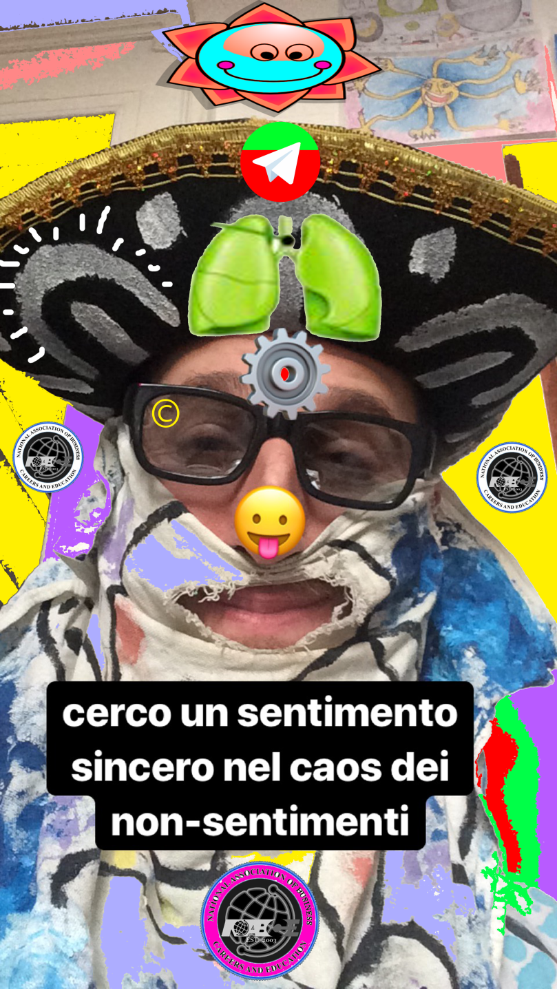 sentimento sincero: selfie di (b)ananartista sbuff