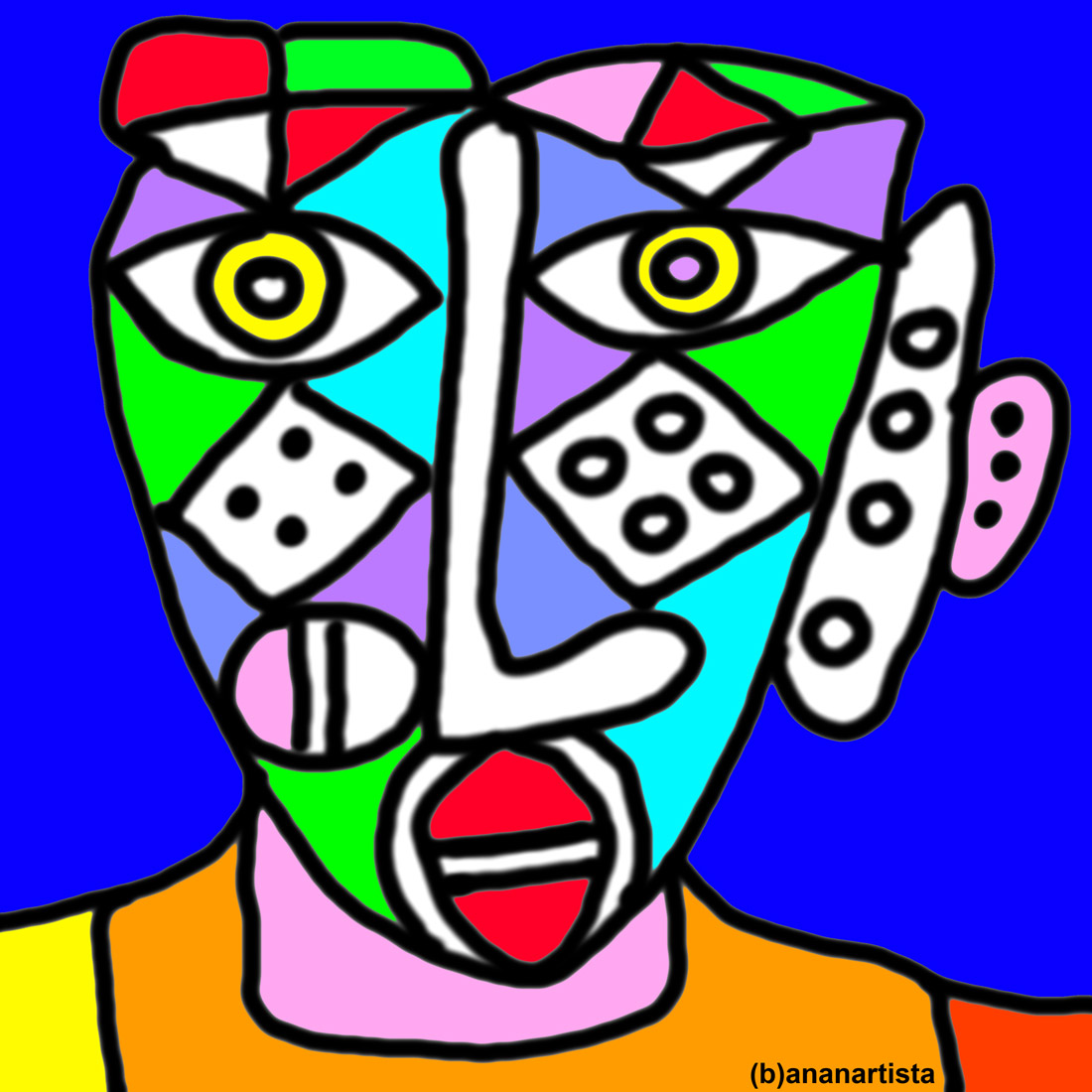 arlecchino: dipinto di (b)ananartista sbuff