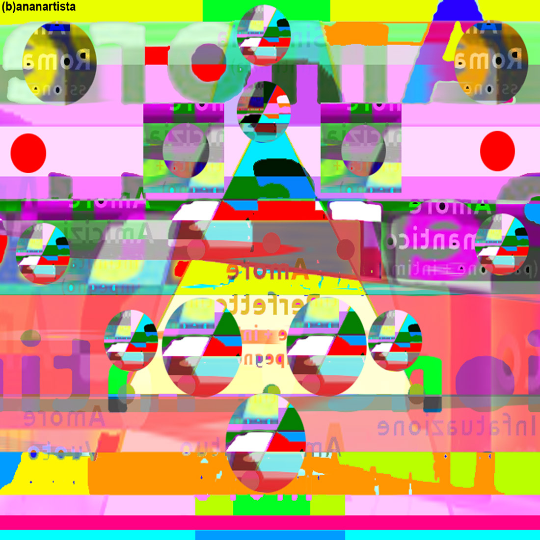 Triangular theory of love: digital collage art by (b)ananartista sbuff