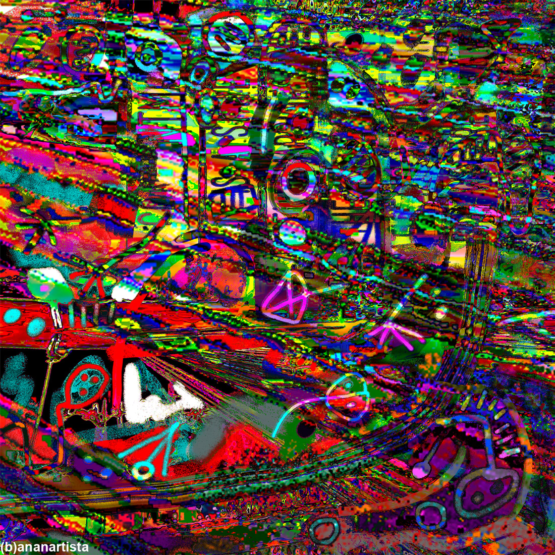 contentment: digital abstract painting by (b)ananartista sbuff