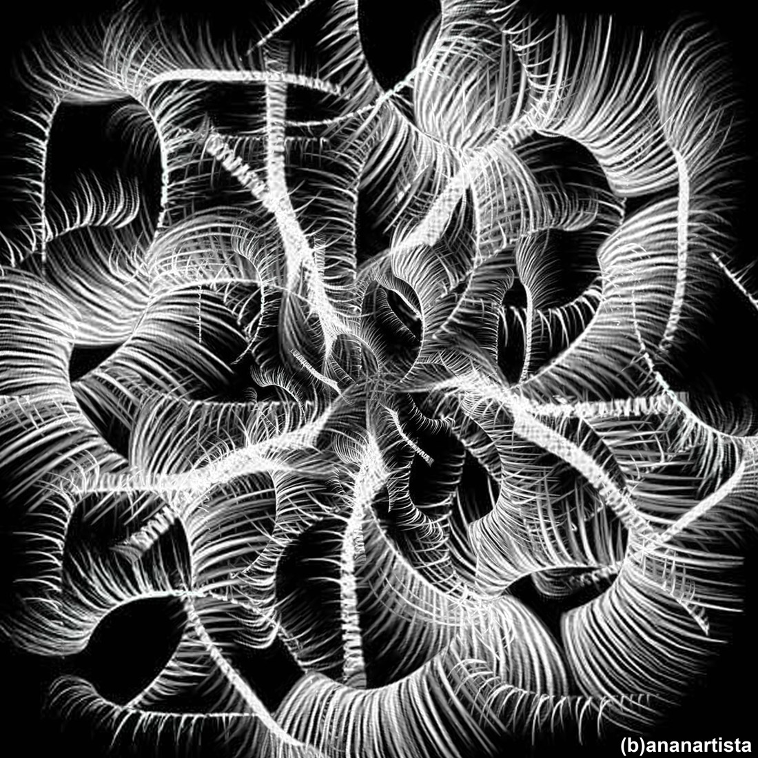 ciglia senza volto: collage digitale di (b)ananartista sbuff