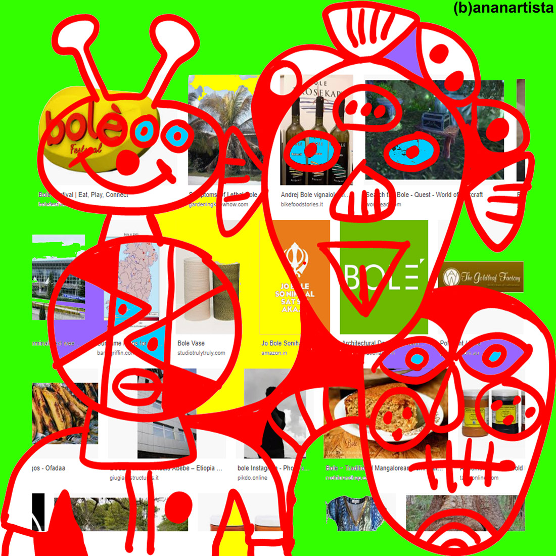 eat play connect - digital collage by (b)ananartista sbuff