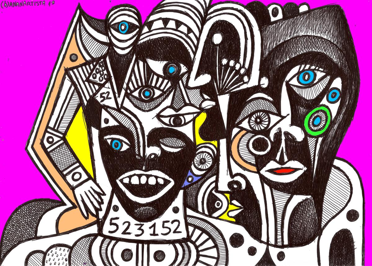 impressioni da una canzone di marie laforet: disegno a penna di (b)ananartista sbuff