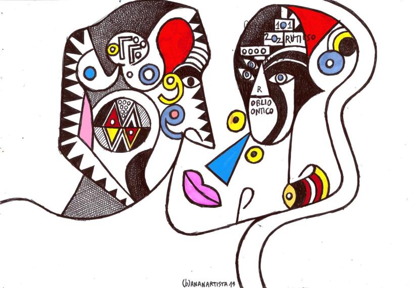 oblio ontico: illustrazione di (b)ananartista sbuff