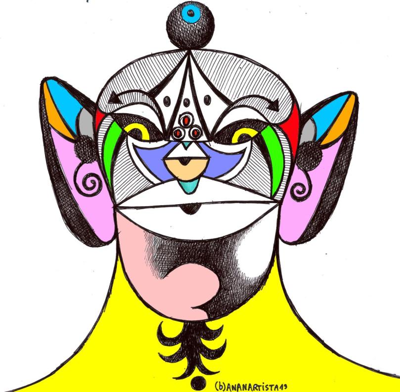 owl ganesha shaman mantra man: outsider drawing by (b)ananartista sbuff
