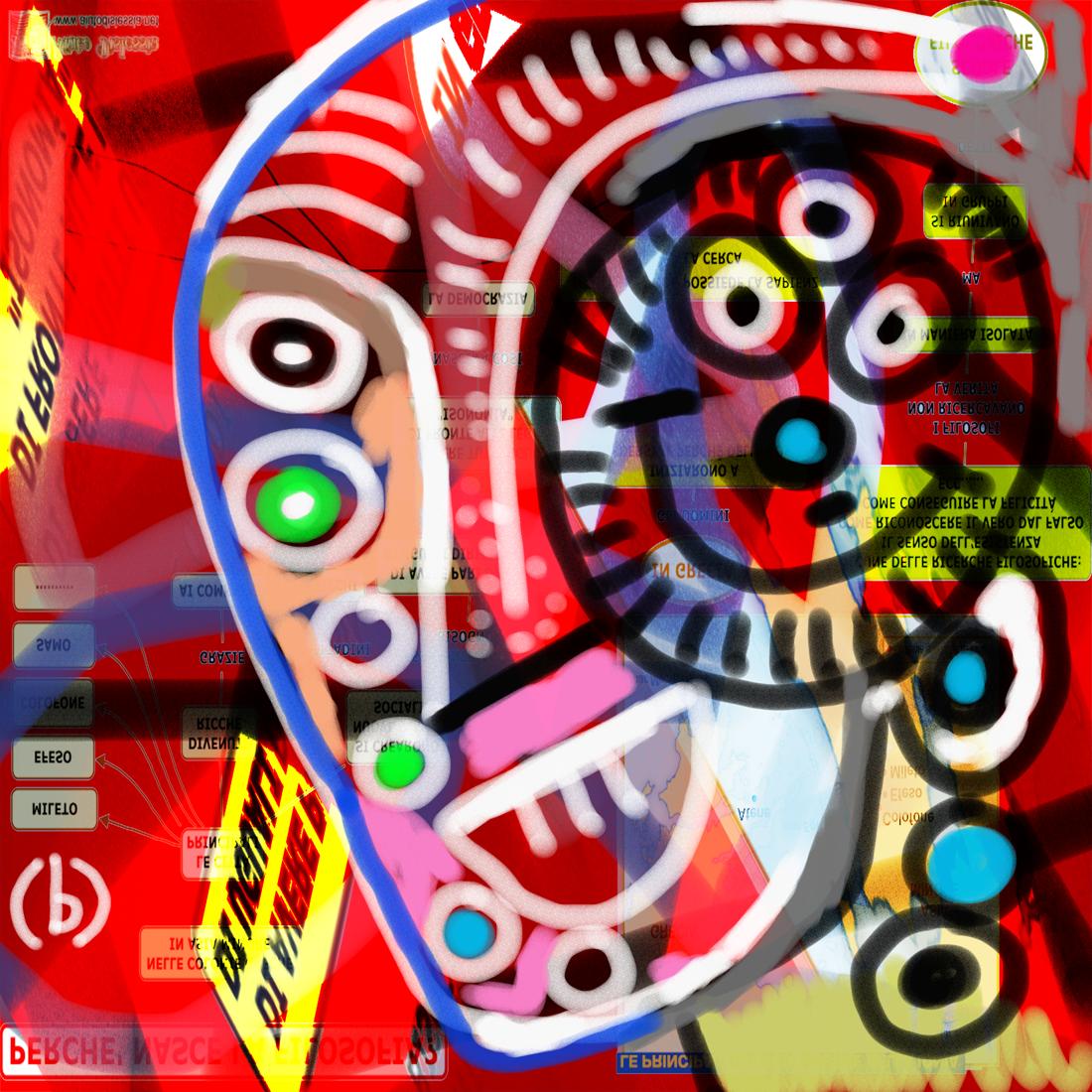 nasce la filosofia : dipinto di (b)ananartista sbuff