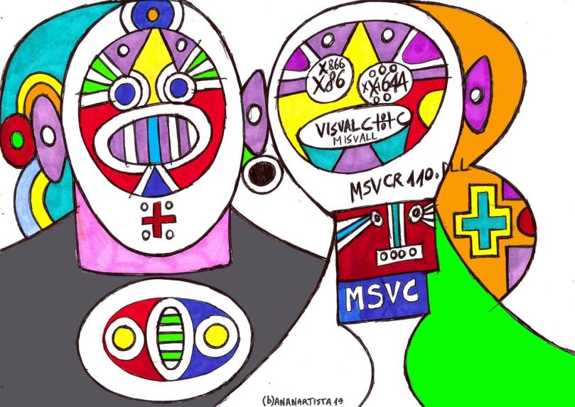 visual c++ couple : surreal drawing by (b)ananartista sbuff