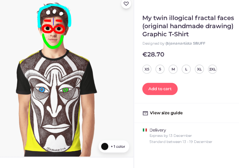 redbubble shop t-shirt maglietta by (b)ananartista sbuff