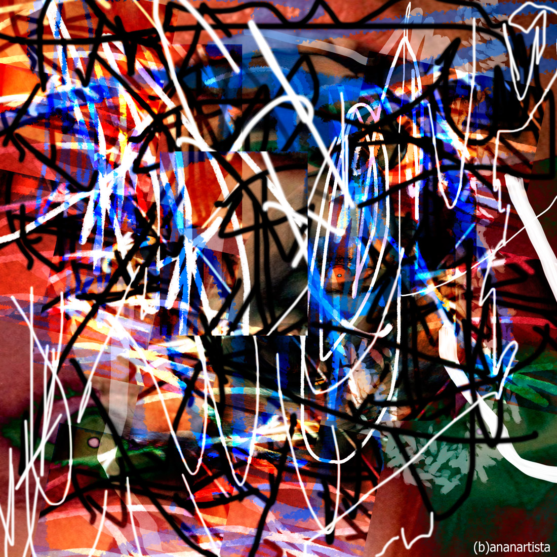 abstract portrait of david bowie by (b)ananartista sbuff