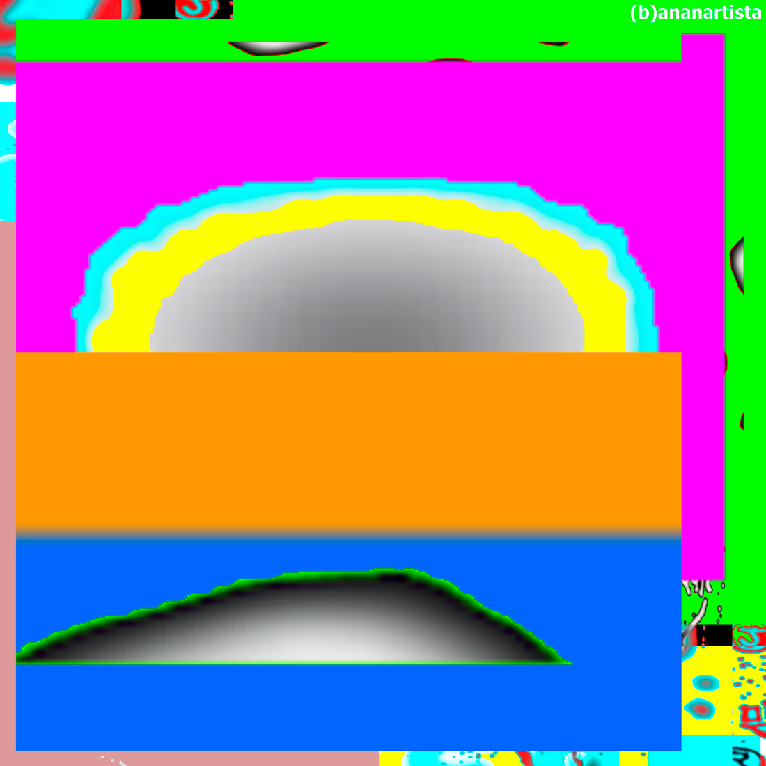 neidan internal alchemy : abstract glitch illustration collage by (b)ananartista sbuff