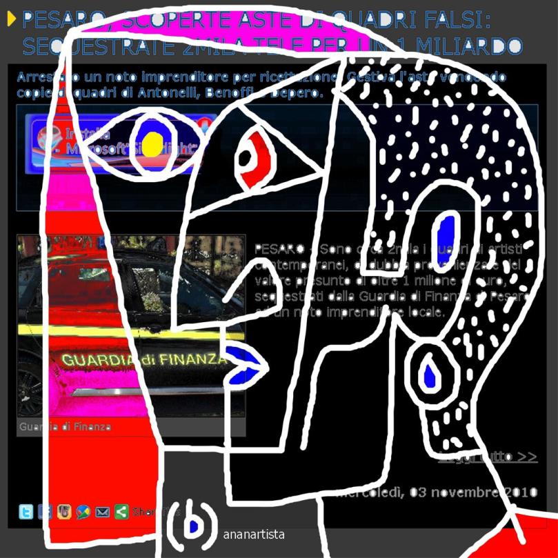 aste di quadri falsi - dipinto digitale di (b)ananartista sbuff