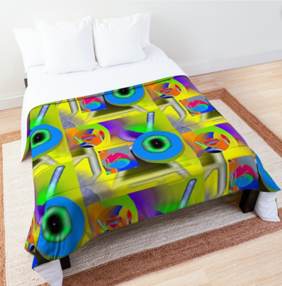 brainwashing comforter bed design by (b)ananartista on redbubble 