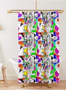 spooky human pow wow shower curtain redbubble shop