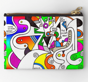 spooky human pow wow zipper pouch redbubble shop