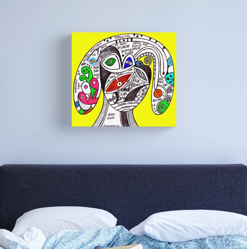 pappi visage the hypocrite visionary artwork by (b)ananartista sbuff redbubble canvas print