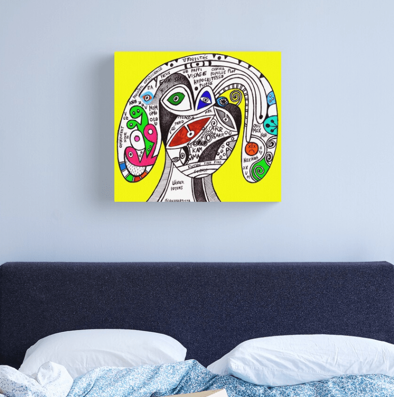 pappi visage the hypocrite visionary artwork by (b)ananartista sbuff redbubble canvas print 