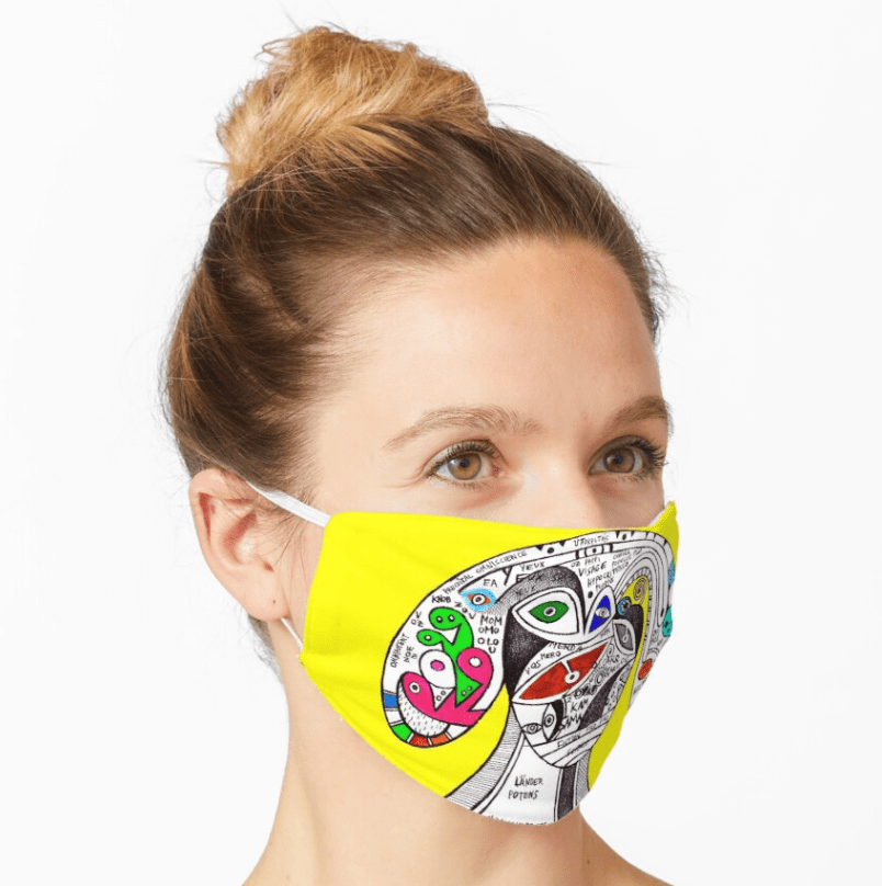 pappi visage the hypocrite visionary artwork by (b)ananartista sbuff redbubble mask mascherina shop