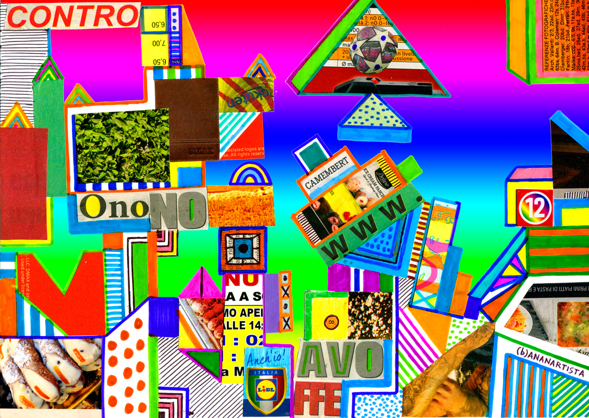 contro onono avoffe - abstract collage arte by (b)ananartista sbuff