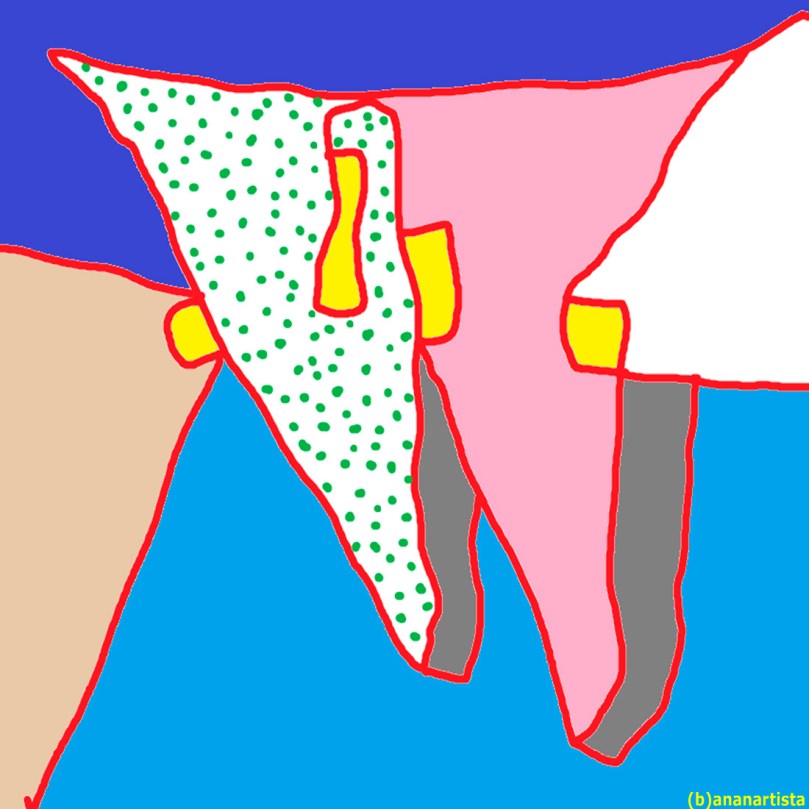 tauromachia - pittura su tela digitale di (b)ananartista sbuff