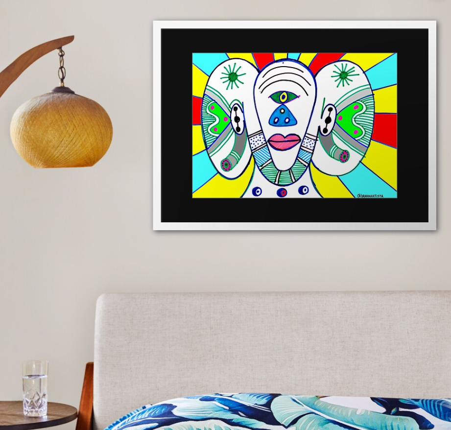 redbubble (b)ananartista the cyclops framed art print box frame shop