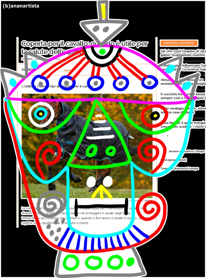 coperta per il cavallo : disegno di (b)ananartista sbuff