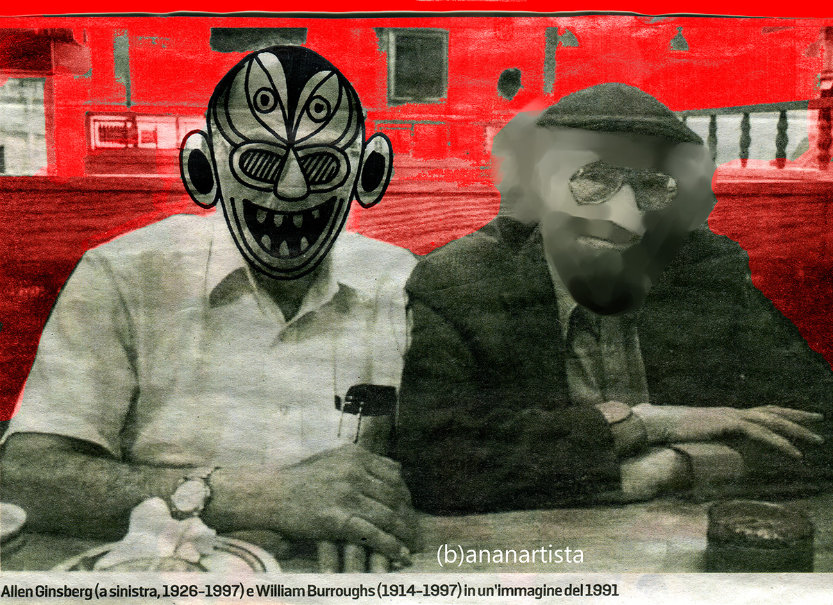 allen ginsberg e william burroughs in un'immagine del 1991 di (b)ananartista sbuff