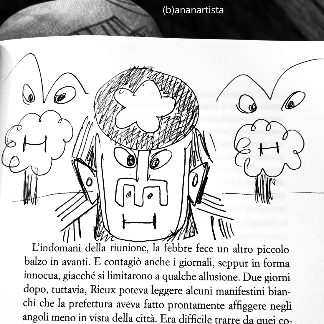 disegno sulla peste di camus di (b)ananartista sbuff