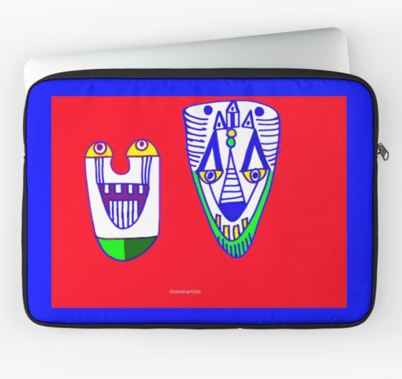 redbubble (b)ananartista amiconi bricconi painting laptop sleeve macbook air pro retina art shop