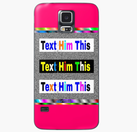 redbubble (b)ananartista text him this case skin for samsung galaxy pop art shop