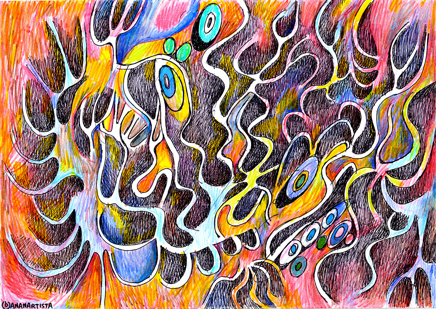 Elan vital abstract art by (b)ananartista sbuff